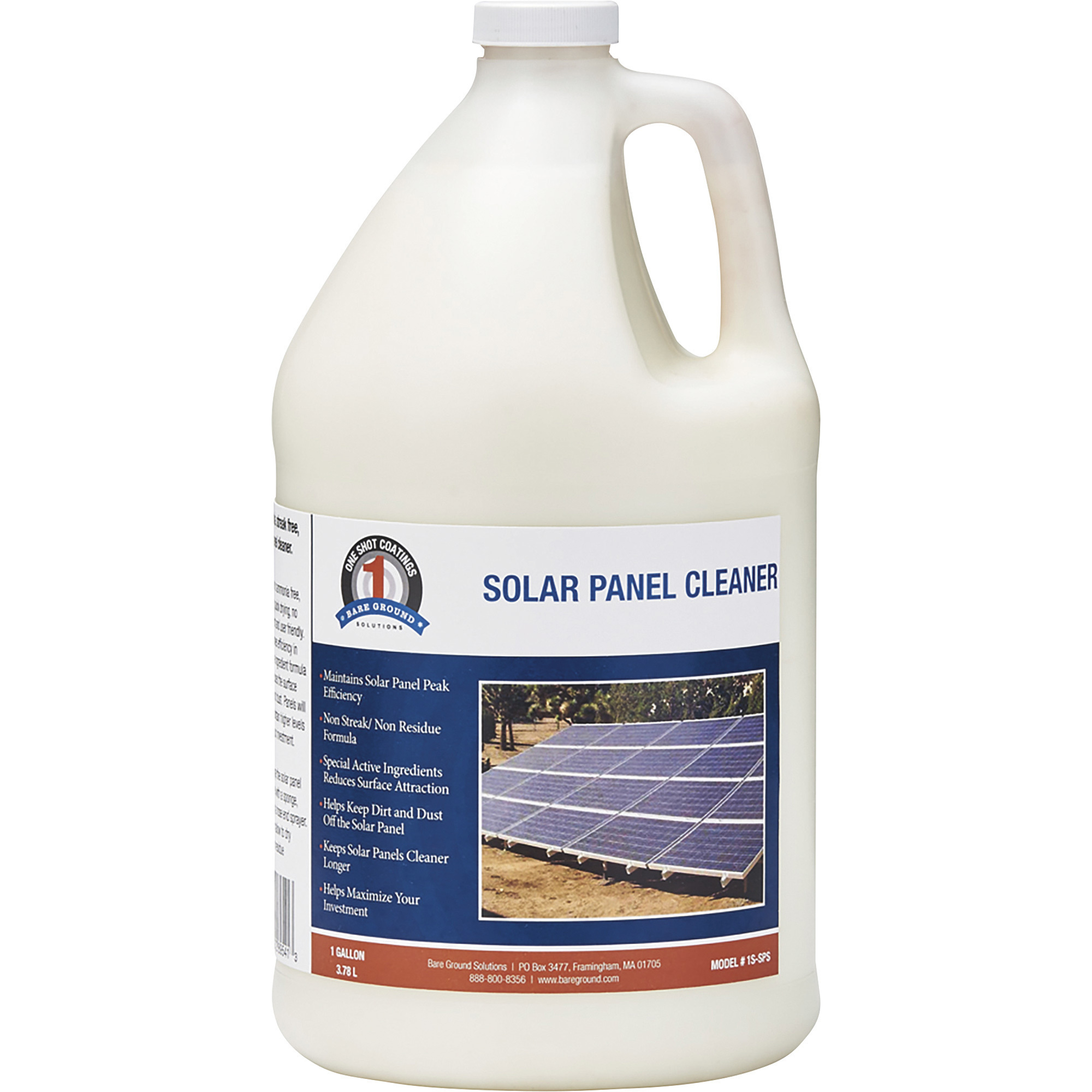 1 Shot "N Gone Solar Panel Cleaner, 1 Gallon, Ready to Use, Model# 1S-SPC